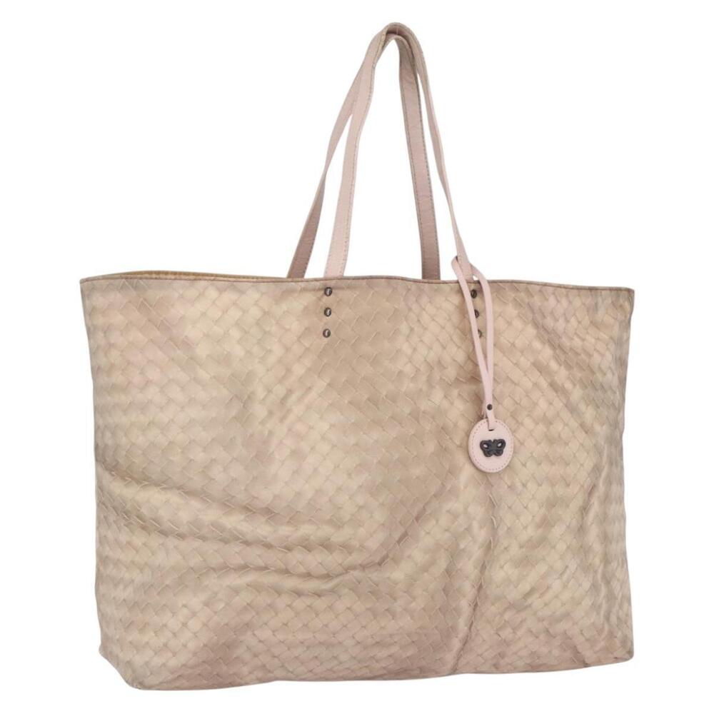 BOTTEGA VENETA Tote Bag Nylon Pink Auth 161323